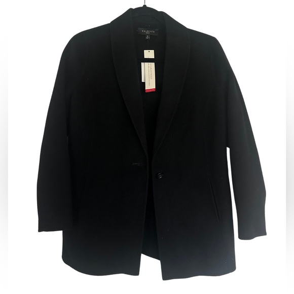 NWT Talbots 4P (Small) Black Blazer Coat – Wool Blend - Picture 1 of 9